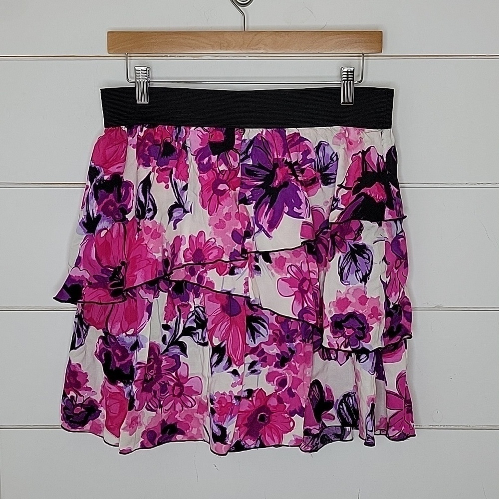 CATO small pink white purple mini skirt